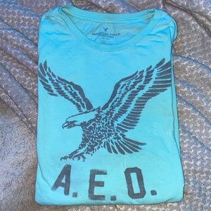 American eagle Teal T-shirt. Size- medium